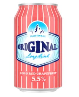 HARTWALL Long Drink Original Red Grapefruit 5,5%vol, 0,33L,purk,R19/139736/46