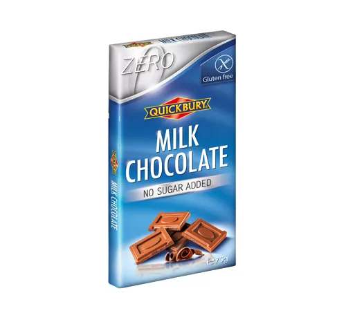 Milk chocolate QUICKBURY, without sugar, 75g