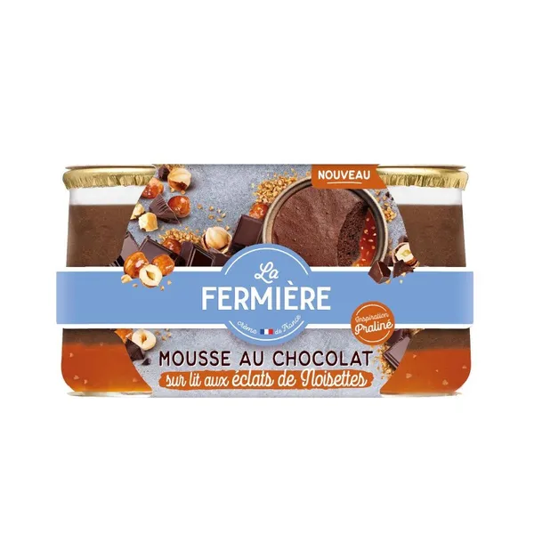 Šokolaadivaht LA FERMIERE, sarapuupähkli kreemiga, 87g x 2tk