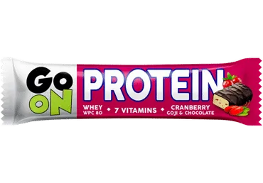 Baltyminis batonėlis GO ON PROTEIN su spanguolėmis, 50 g