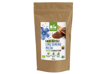 Ekologiški linų sėmenų miltai BIONATURALIS, 700 g