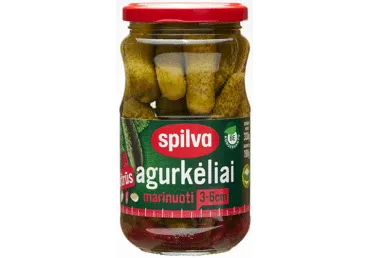 Marinuoti aštrūs agurkėliai SPILVA, 330 g