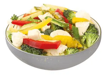 Šviežių daržovių salotos su žiediniais kopūstais, 1 kg