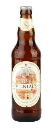 Alus VILNIAUS, nefiltruotas, šviesusis, 5,2%, 0,5 l, butelis D