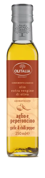 Olive oil OLITALIA, with garlic and red pepper, 250 ml