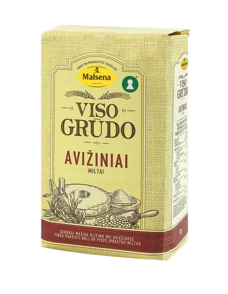 Avižiniai miltai MALSENA, viso grūdo dalių, 1 kg
