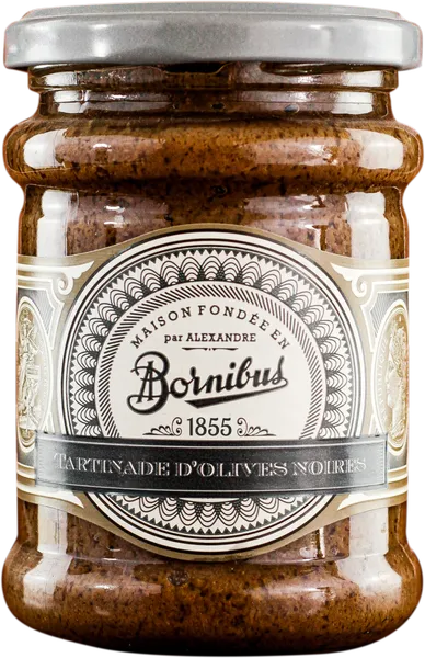 Black and green olive spread BORNIBUS, 250 g
