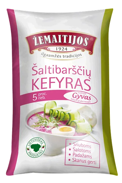 Kefyras ŽEMAITIJOS Šaltibarščių, 5%, 0.9 kg