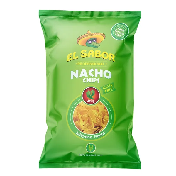 Corn chips EL SABOR, with jalapeno, 425 g