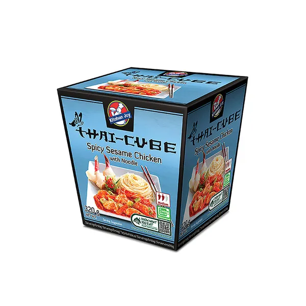 Noodles with chicken and sesame, spicy, frozen, in a box, 320 g
