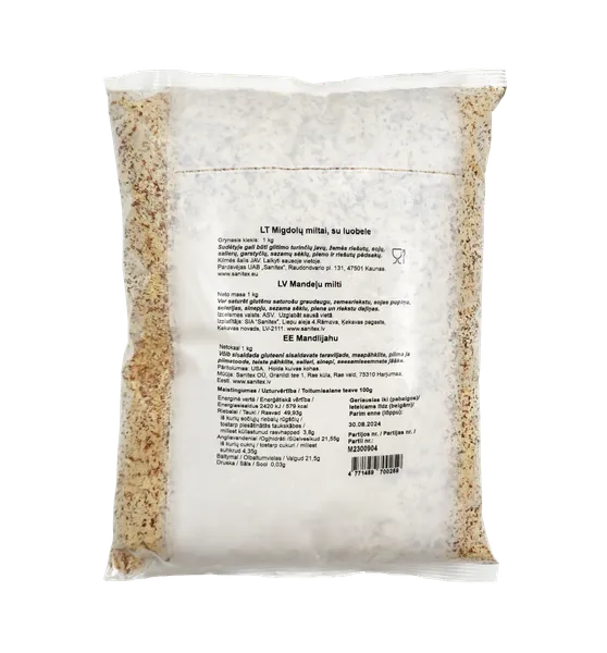 Migdolų miltai, su luobele, 1 kg