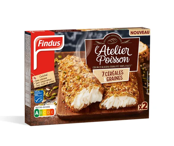 Frozen Alaska pollack fillet steaks with seeds, 250 g