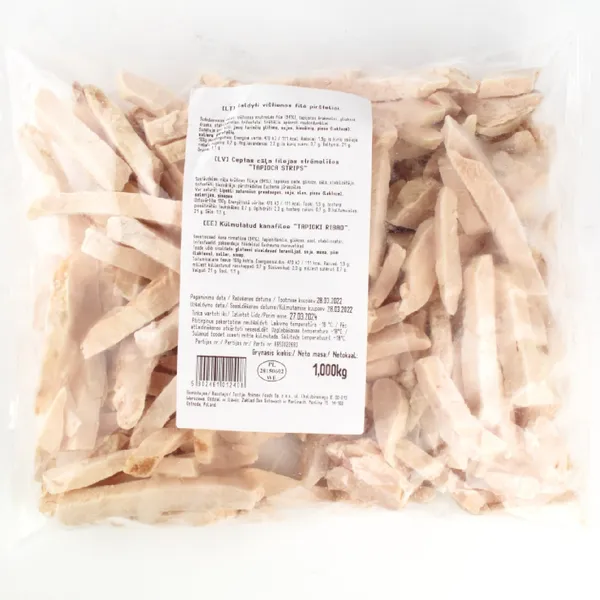 Frozen roasted chicken fillet strips MORLINY, 1 kg