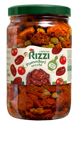 SUNDRIED TOMATOES IN SUNFLOWER OIL RIZZI, 1,5 kg / 800 g