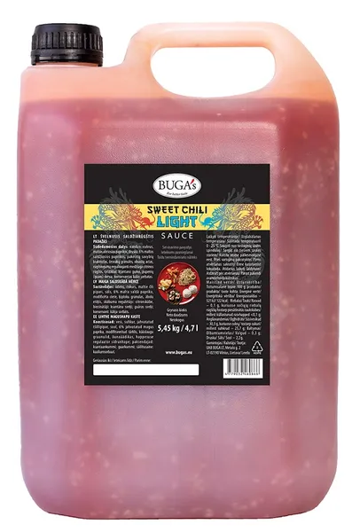 Sweet Chili Light Sauce BUGA's, 5,5 kg