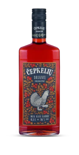 Trauktinė ČEPKELIŲ, bruknių skonio, 36%, 0,5 l