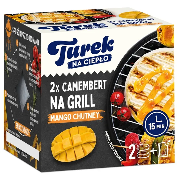 Sūris kep. TUREK su mango čatniu, 46 %, 230 g