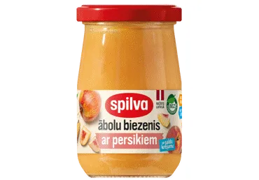 Ābolu biezenis ar persikiem un saldo krējumu SPILVA 300g