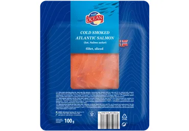 Atlantijas laša fileja auksti kūpināta OCEAN 100g