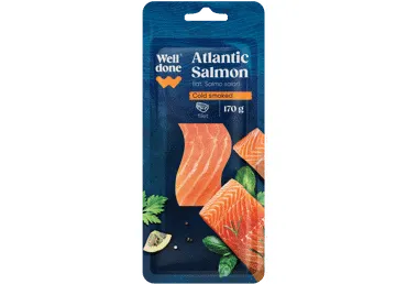 Atlantijas laša fileja auksti kūpināta WELL DONE 170g