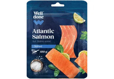 Atlantijas laša fileja sālīta WELL DONE 100g