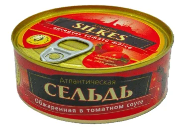 Atlantijas siļķes apceptas tomātu mērcē 240g