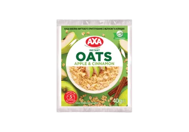 Ātri pagatavojamā auzu pārslu biezputra  AXA ar āboliem un kanēli 40g