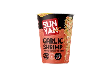Ātri pagatavojamas nūdeles SUN YAN ar garneļu garšu 65g
