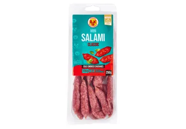Auksti kūpinātas Klasiskās mini salami desiņas RGK 250g