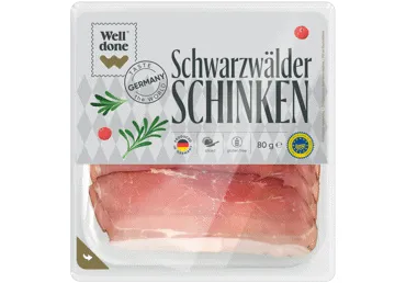 Auksti kūpināts Švarcvaldes šķiņķis WELL DONE 80g