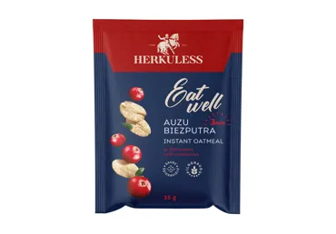Auzu pārslu biezp.HERKULESS dzērveņu 35g
