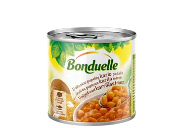 Baltās pupiņas karija mērcē BONDUELLE 430g