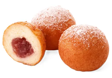 Biezpiena bumbiņas ar aveņu pildījumu atkausētas 200g 
