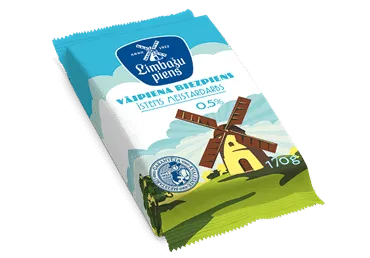 Biezpiens vājpiena LIMBAŽU PIENS 0,5% 170g