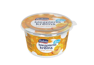 Biezpiena krēms BALTAIS mango persiku 400g