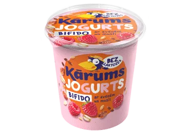 Bifido jogurts KĀRUMS aveņu musli bez laktozes 350g