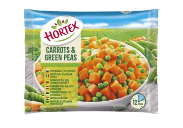 Burkāni ar zirnīšiem HORTEX 400g