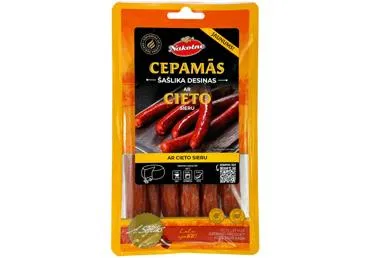 Cepamās šašlika desiņas ar cieto sieru NĀKOTNE 300g