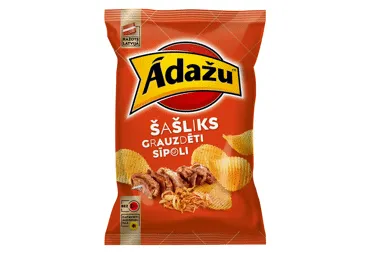 Čipsi ĀDAŽU ar šašlika un grauzdētu sīpolu garšu 130g