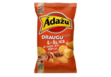 Čipsi ĀDAŽU DRAUGU PAKA ar šašlika garšu 180g