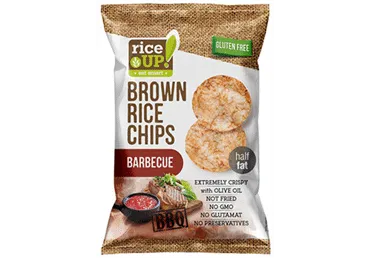 Čipsi Rice Up brūno rīsu ar barbekjū garšu 60g