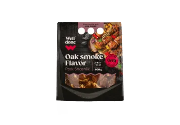 Cūkgaļas šašliks ar ozolkoka dūmu garšu WELL DONE 800g