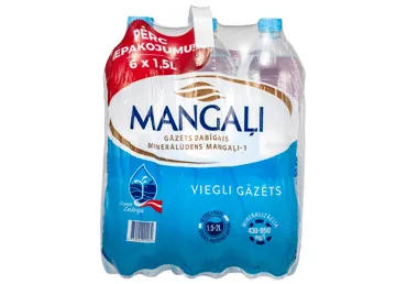 Dabīgais minerālūdens MANGAĻI-1 viegli gāzēts 6x1,5L D