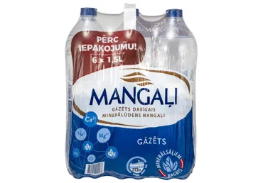 Dabīgais minerālūdens MANGAĻI gāzēts  6x1,5L D