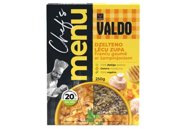 Dzelt.lēcu zupa VALDO ar šampinjon.250g