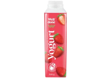 Dzeramais jogurts zemeņu WELL DONE 500g