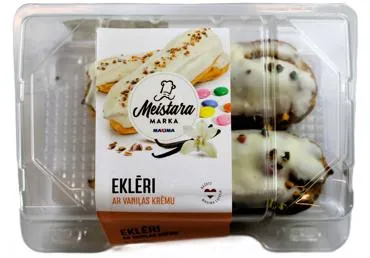 Eklēri ar vaniļas krēmu MEISTARA MARKA 2x60g