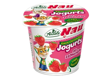 Ekoloģisks jogurts ANNELE NAU ar zemenēm 125g