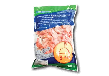 Garneles NOWACO 120+ ar čaulu vārītas 700g