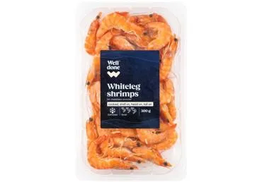 Garneles vārītas atkausētas 60/80 WELL DONE 300g